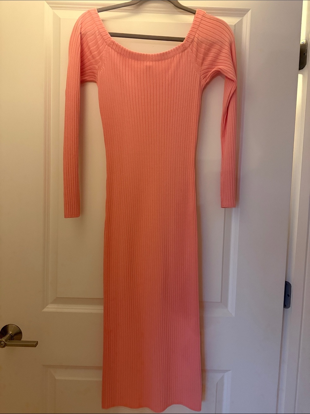 Michael Kors Women's Ribbed Long Sleeve Bodycon Dress - Pink